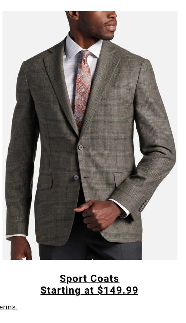 Sport Coats starting at $149.99 