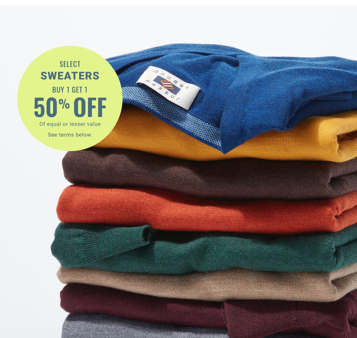 Select Sweaters Buy 1 Get 1 50% Off  