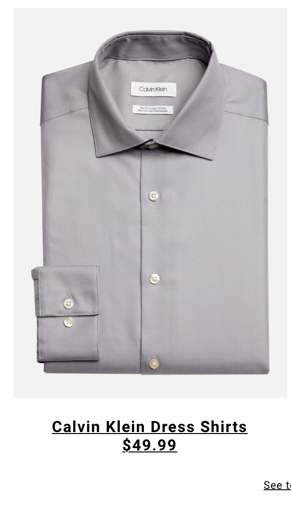 Calvin Klein Dress Shirts $49.99 