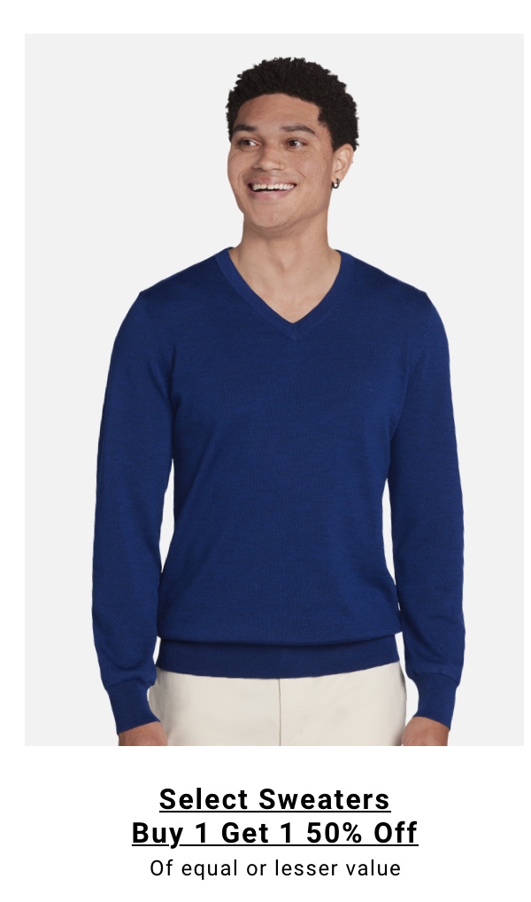 Select Sweaters Buy 1 Get 1 50% Off 