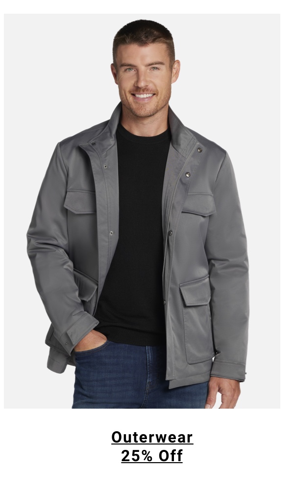 25% Off Outerwear 