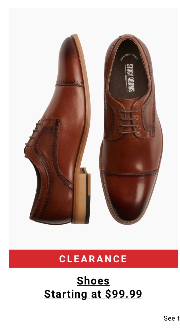 Clearance Shoes Starting at $99.99 