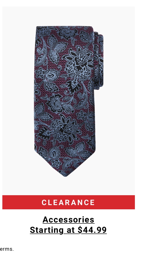 Clearance Accessories Starting at $44.99 