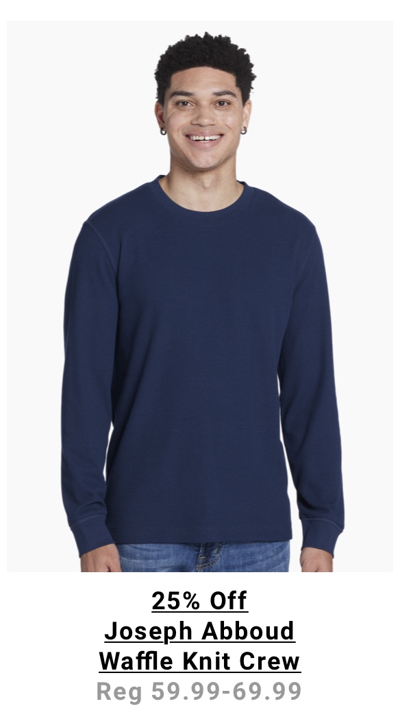 25% Off Joseph Abboud Waffle Knit Crew Reg $59.99-$69.99 