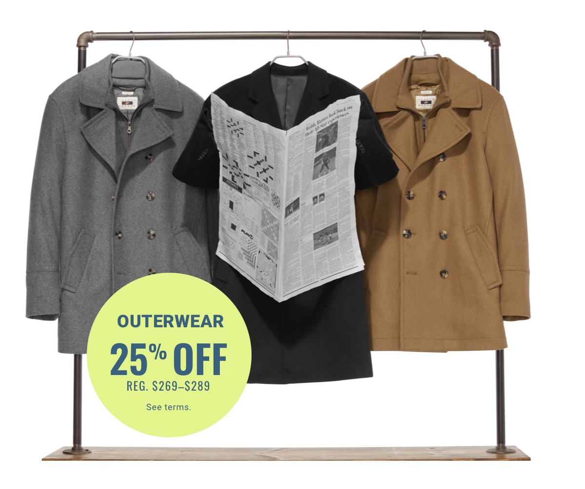 Outerwear 25% Off Reg. $269-$289 