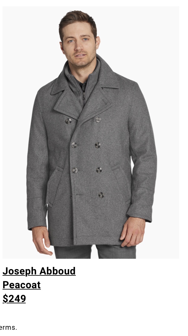 Joseph Abboud Peacoat $249