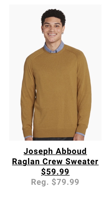 Joseph Abboud Raglan Crew Sweater