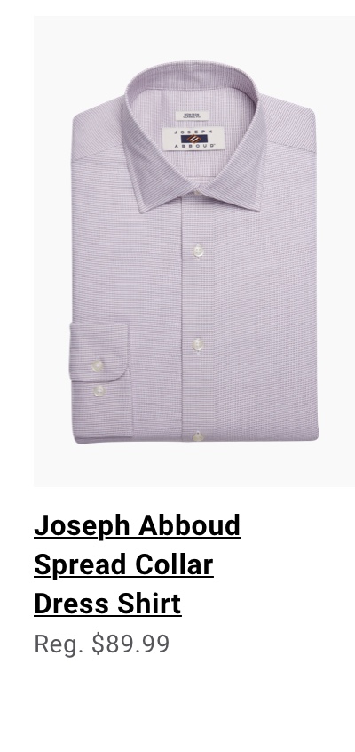 Joseph Abboud Spread Collar Dress Shirt Reg. $89.99