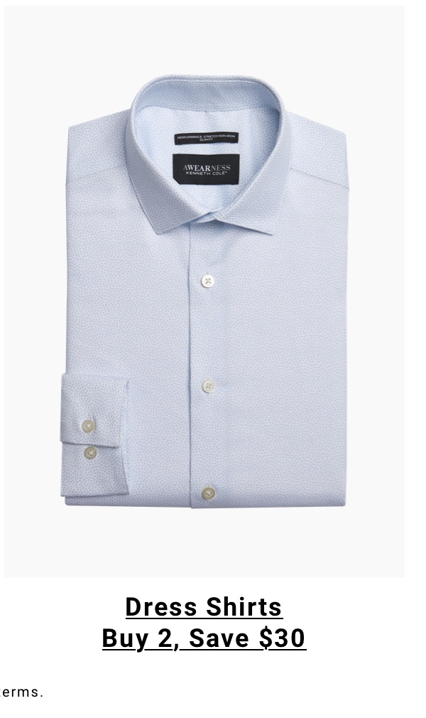 Dress Shirts Buy 2, Save $30