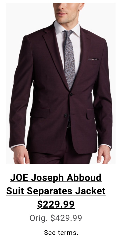 JOE Joseph Abboud Suit Separates Jacket $229.99 Orig. $429.99