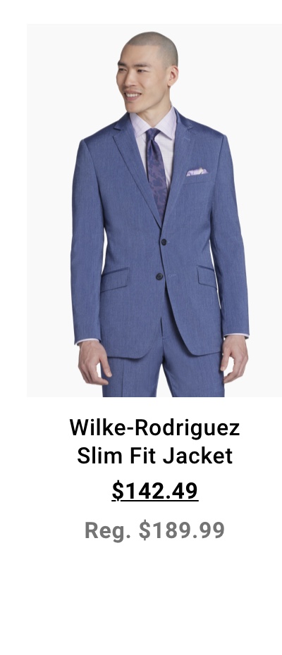 Wilke-Rodriguez Slim Fit Jacket $142.49 Reg. $189.99 