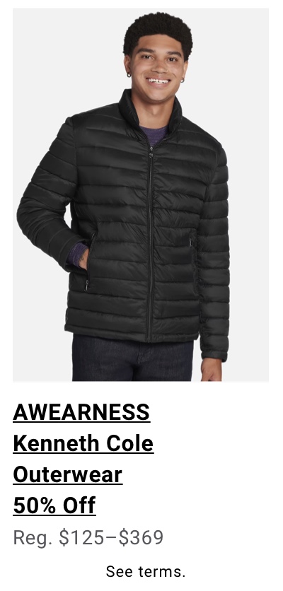 AWEARNESS Kenneth Cole Outerwear 50% Off Reg. $125-$369