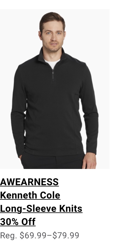 AWEARNESS Kenneth Cole Long-Sleeve Knits 30% Off Reg. $69.99-$79.99