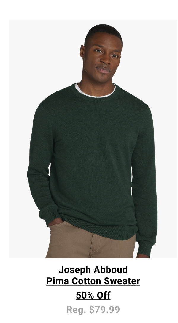 Joseph Abboud Pima Cotton Sweater 50% Off Reg. $79.99