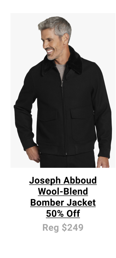 Joseph Abboud Wool-Blend Bomber Jacket 50% Off Reg. $249