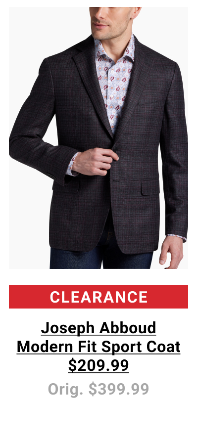 Joseph Abboud Modern Fit Sport Coat $209.99 Orig. $399.99