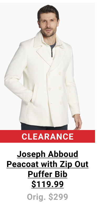 Joseph Abboud | Peacoat with Zip Out Puffer Bib $119.99 | Orig. $299