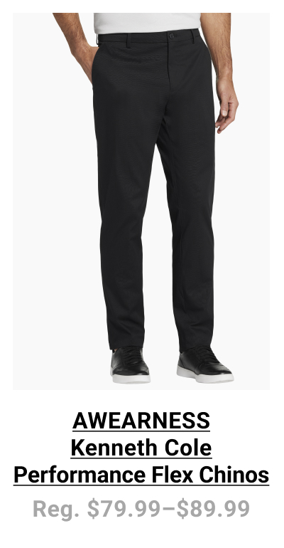 AWEARNESS Kenneth Cole Performance Flex Chinos | Reg. $79.99 to $89.99