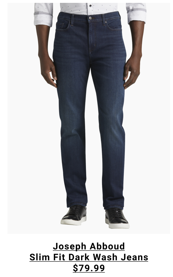 Joseph Abboud Slim Fit Luxe Dark Wash Jeans | $79.99