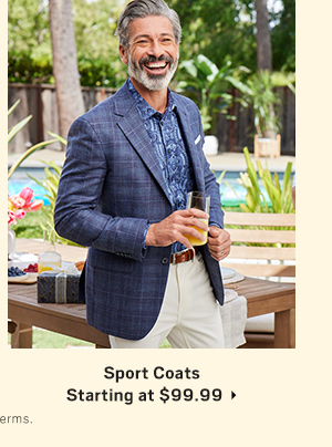 Sport Coats Starting at 99.99