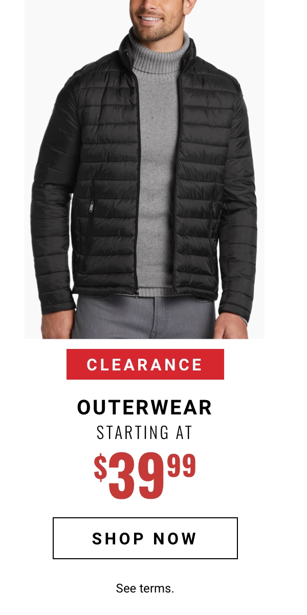Clearance Outerwear Starting at 39 99