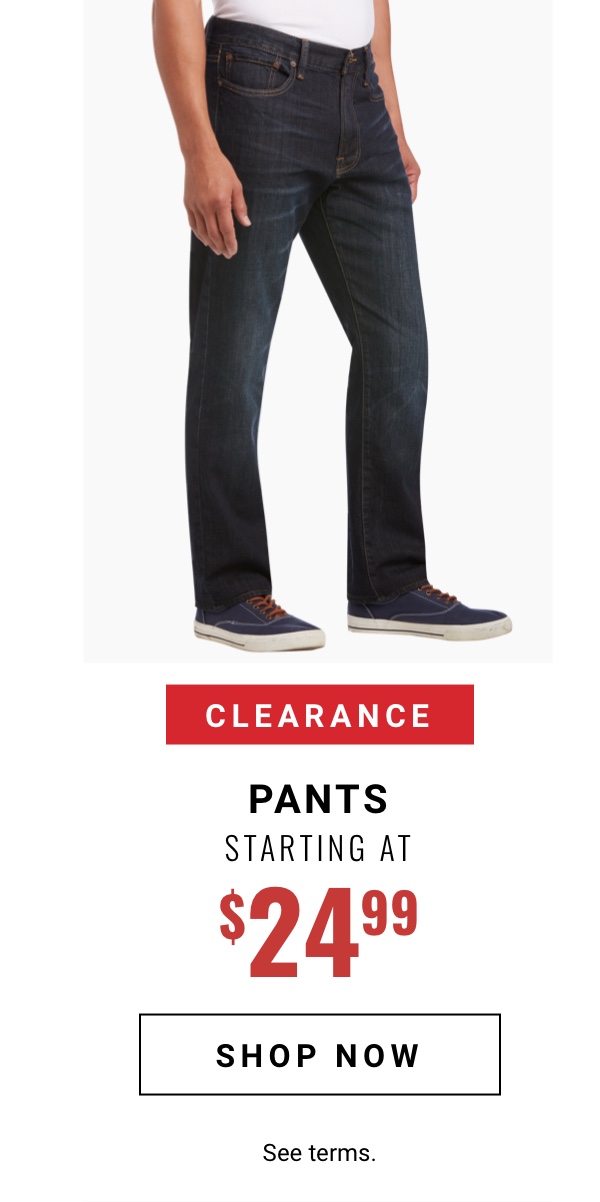 Clearance Pants Starting at 24 99