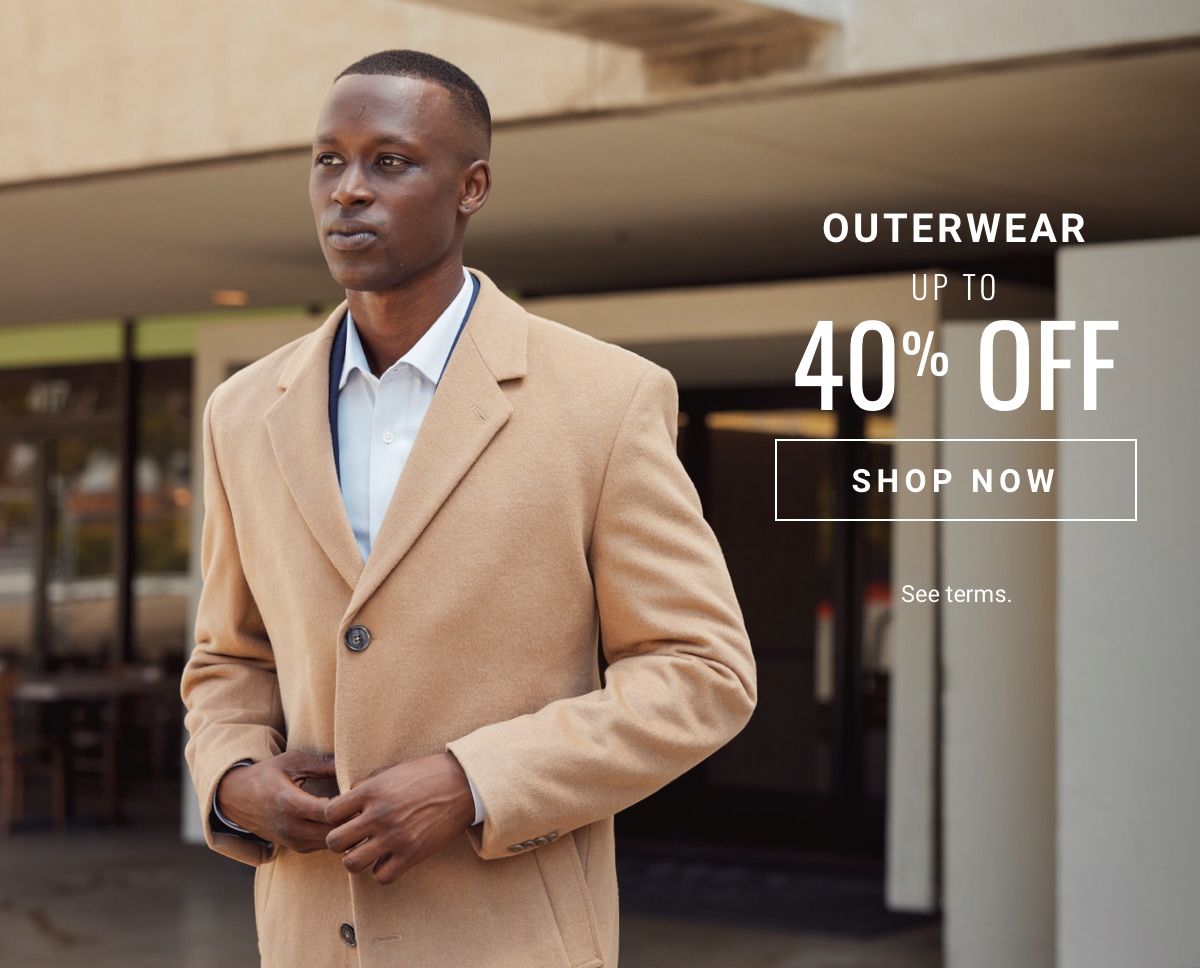 Outerwear up to 40 percent off