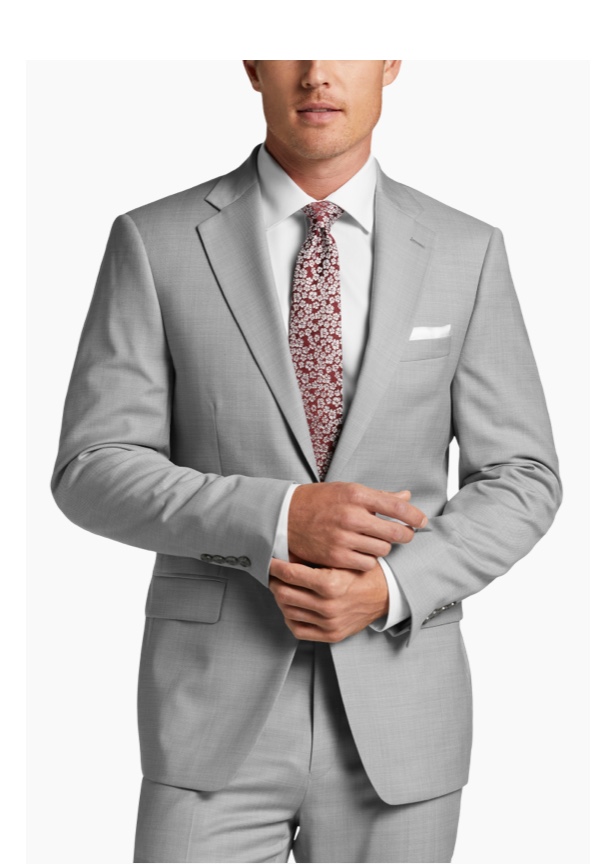 Calvin Klein X Fit Slim Fit Suit Separates Light Gray Sharkskin