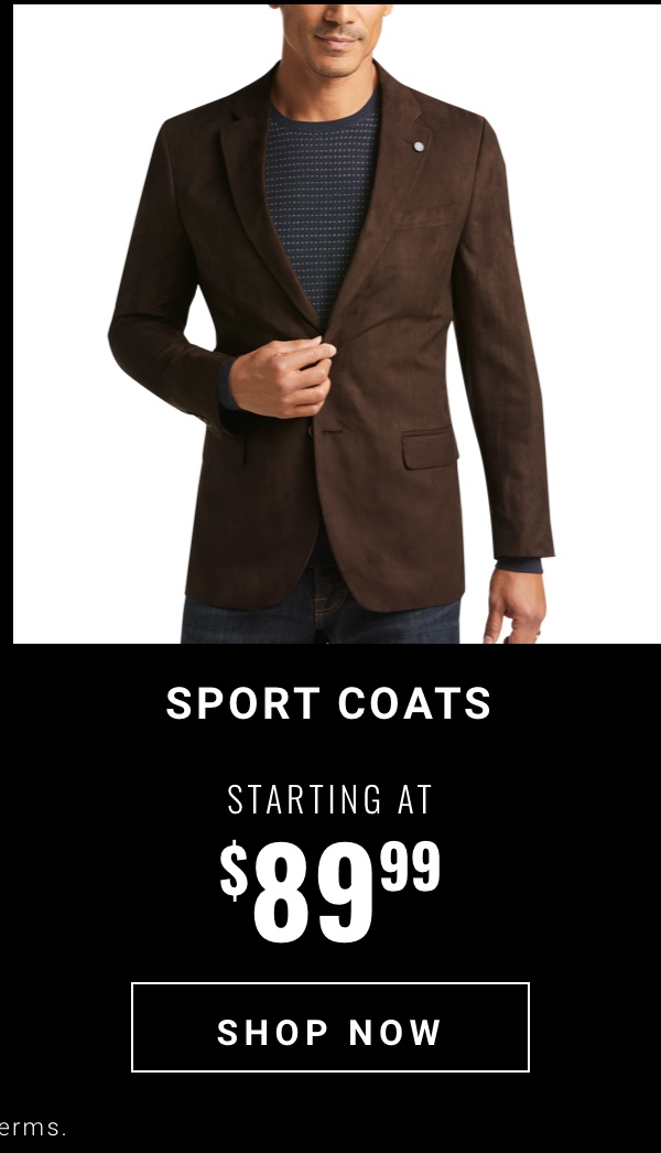 Sport coats starting at 89 99