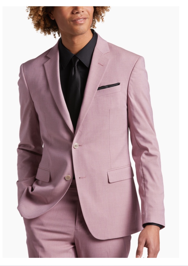 Egara Skinny Fit Suit Separates Rose