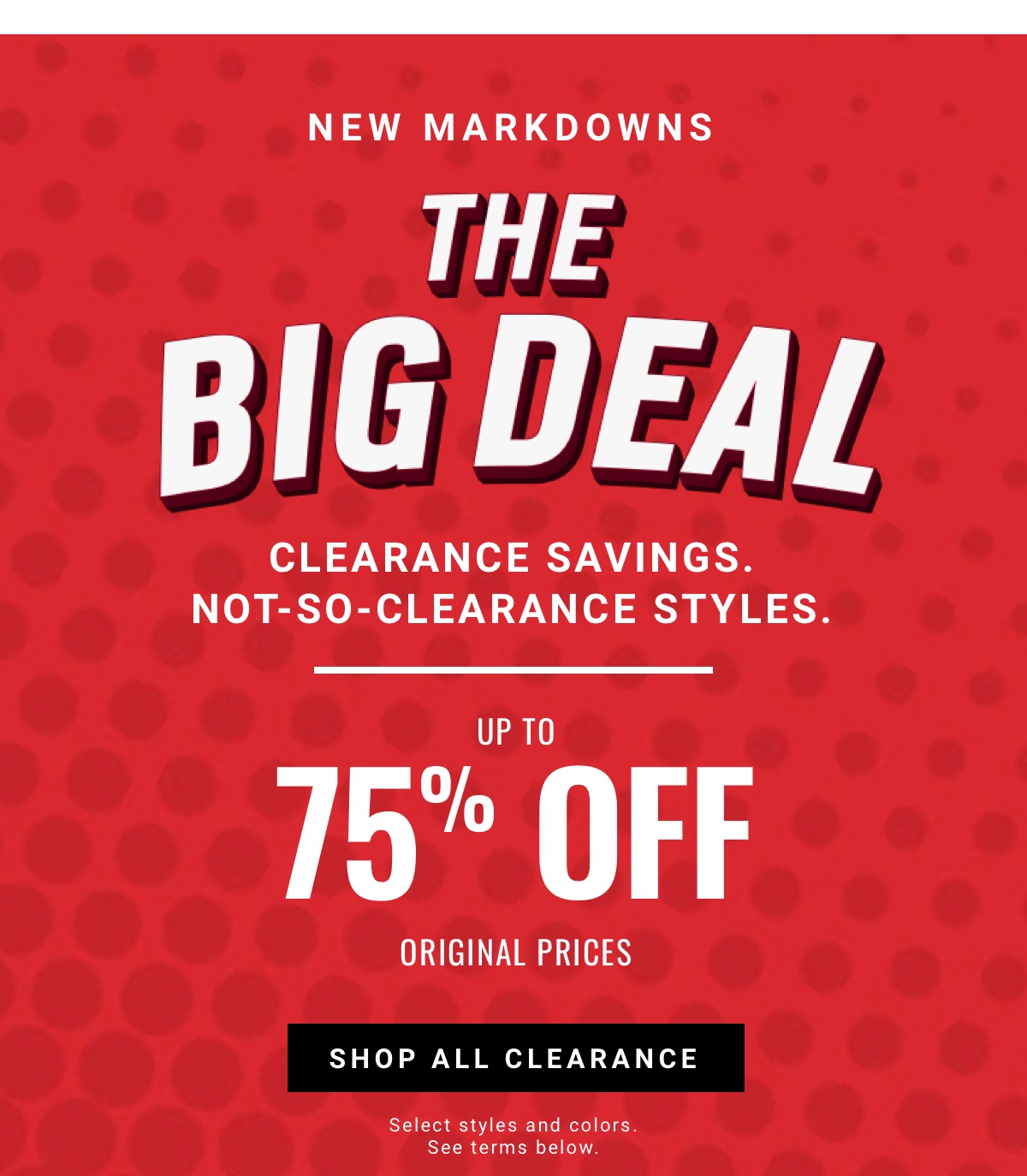 Big Deal Clearance Event