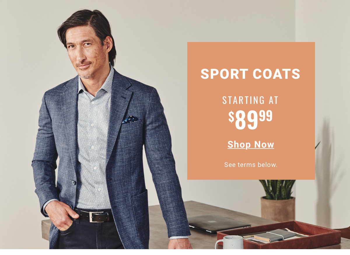 Sport Coats Starting at $89.99