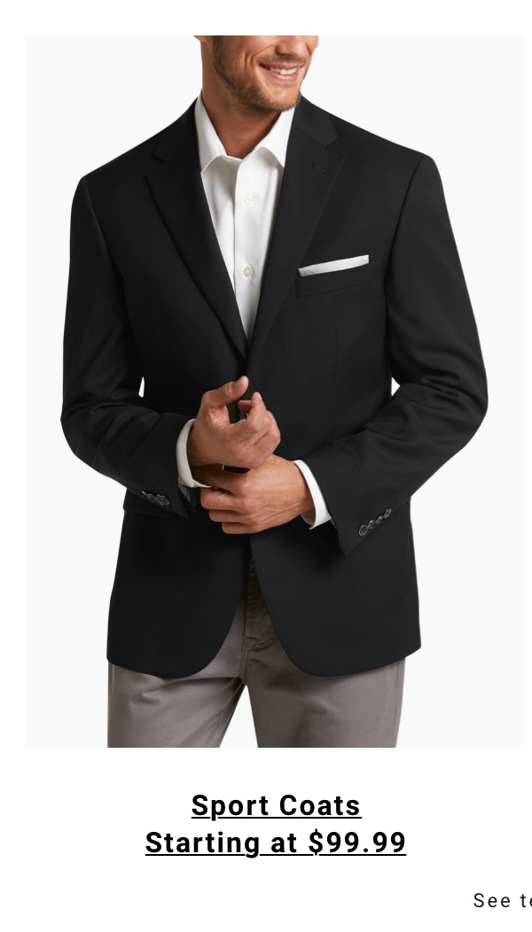 Sport Coats Starting at 99.99