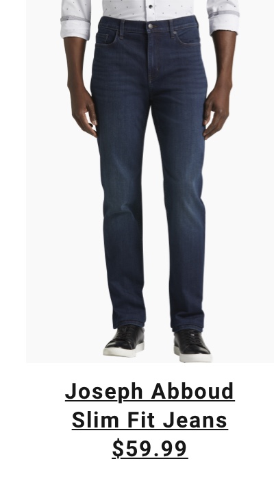 Joseph Abboud Slim Fit Comfort Stretch Jeans, Dark Wash $59.99
