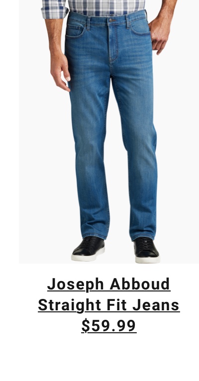 Joseph Abboud Straight Fit Stretch Denim, Medium Wash $59.99