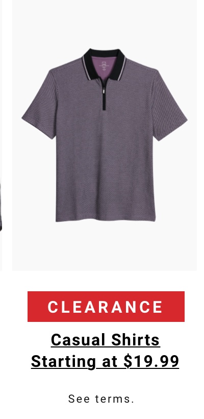 Clearance Casual Shirts Starting at $19.99 - Shop Now