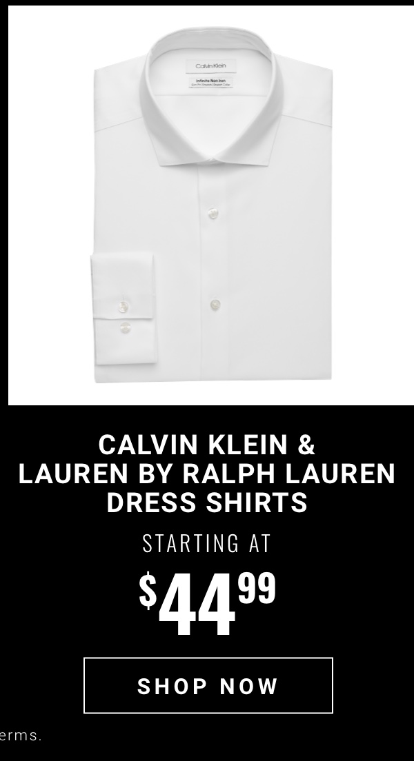 Calvin Klein and Lauren by Ralph Lauren Dress Shirts Starting at $44.99 - Shop Now