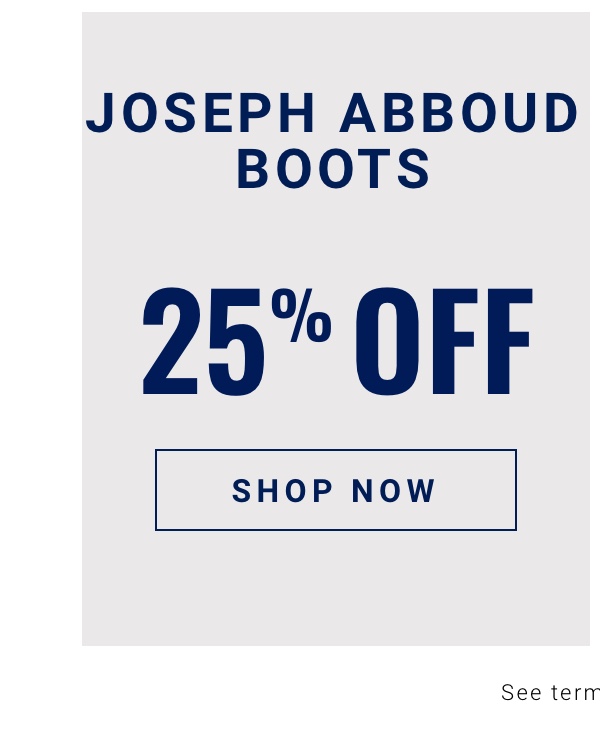 25% off Joseph Abboud Boots - Shop Now
