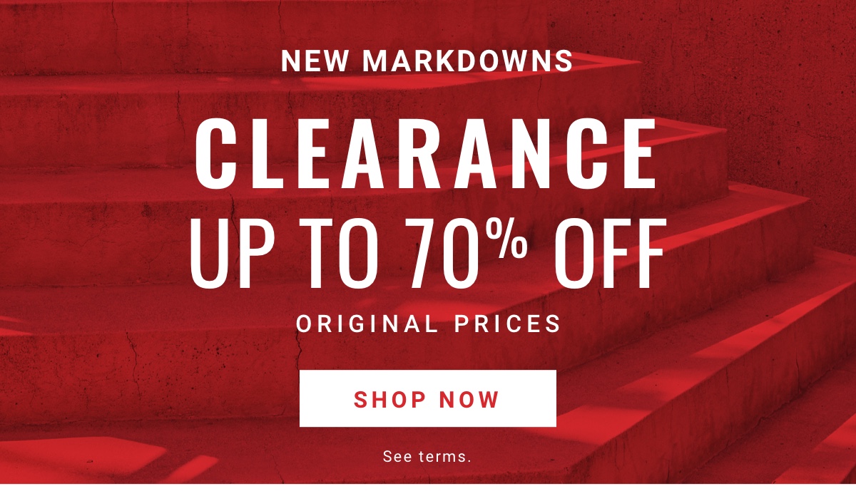 New Markdowns | Clearance Up to 70% Off Original Prices