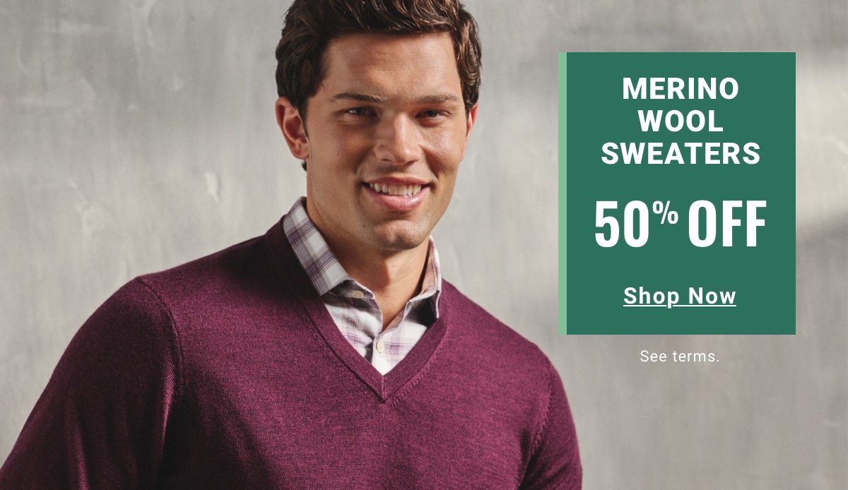 Merino and Pima Sweaters Up To 50% Off