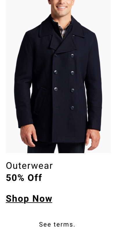 Outerwear 50% Off 