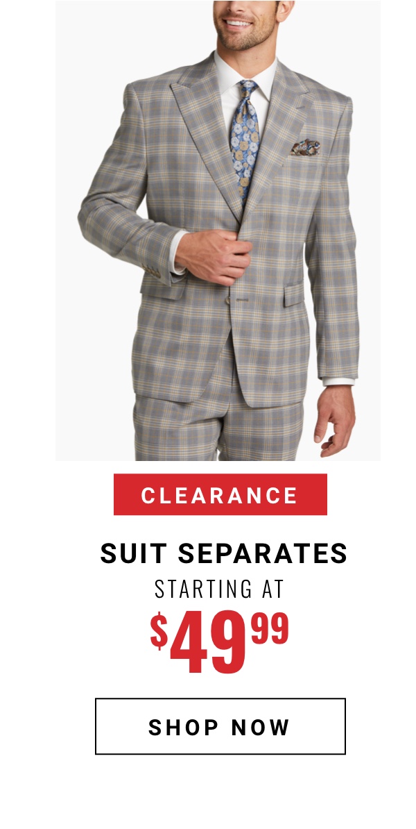 Clearance Suit Separates Starting at $49.99