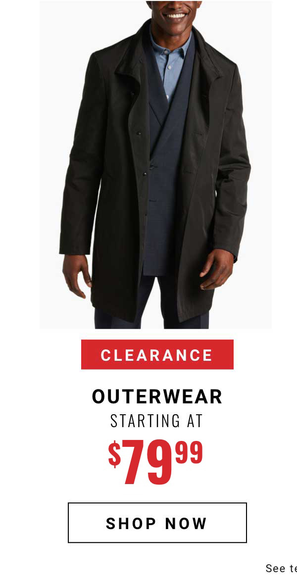 Clearance Outerwear Starting at $79.99