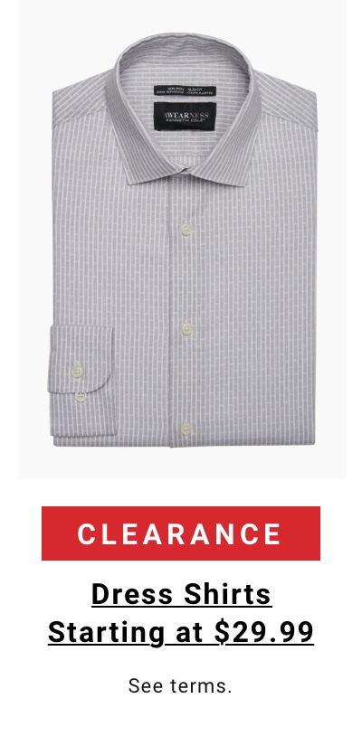 Clearance | Dress Shirts Starting at $29.99