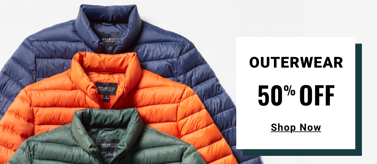 Outerwear 50% Off