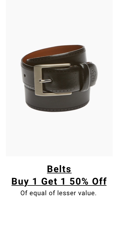 Belts Buy 1 Get 1 50% Off Of Equal Or Lesser Value