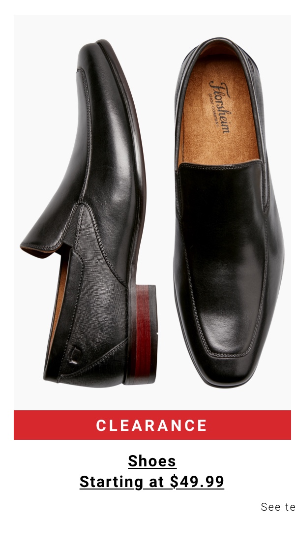 Clearance Shoes Starting at $49.99