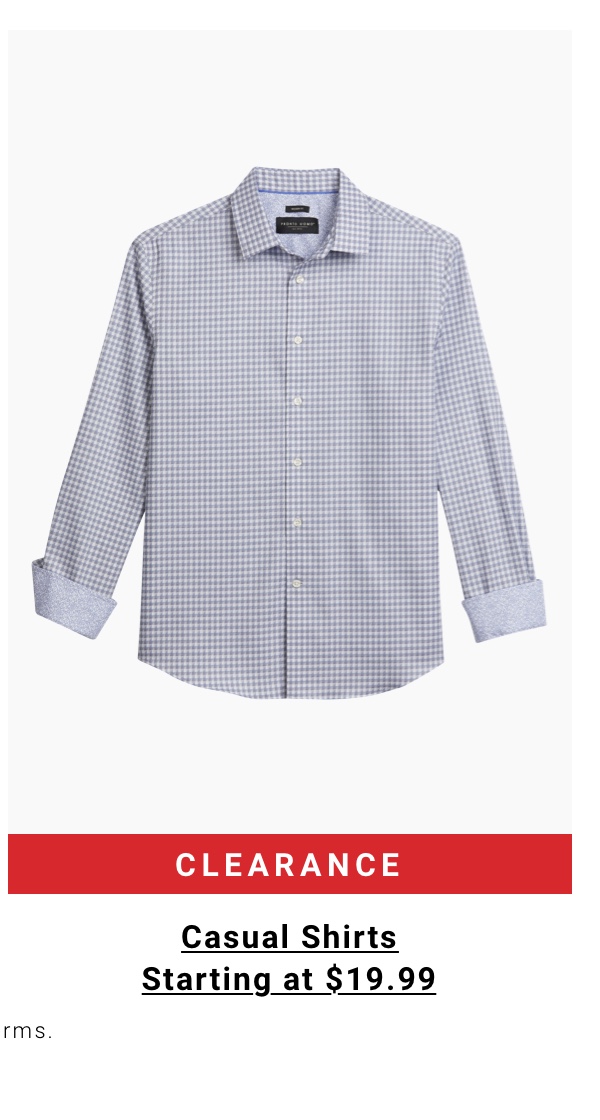 Clearance Casual Shirts Starting at $19.99