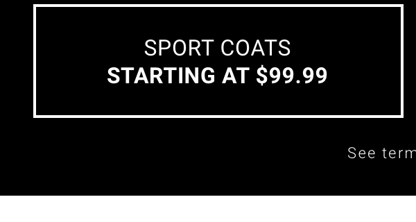 Sport Coats Starting At $99.99