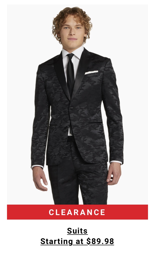 Clearance Suits Starting at $89.98